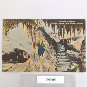 Entrance to Skyland Endless Caverns New Market Virginia 1930s Linen Postcard VA
